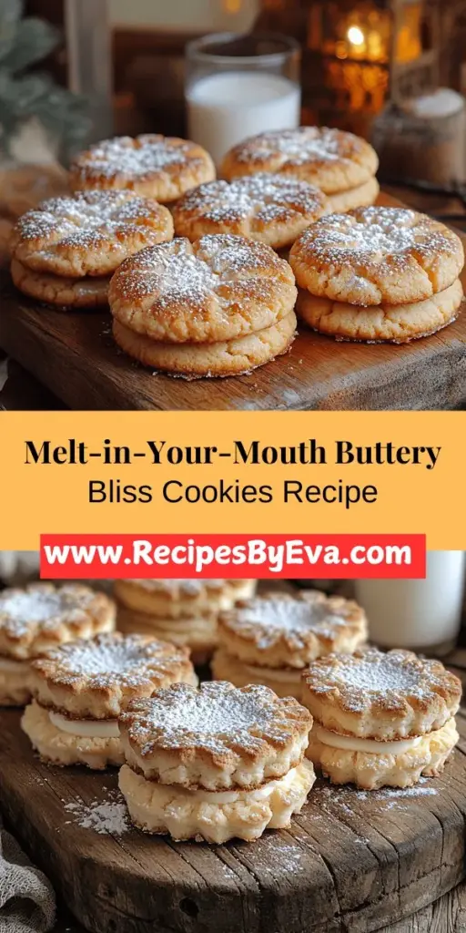 Discover the magic of Buttery Bliss Cookies, a delicious treat perfect for any occasion. With their melt-in-your-mouth texture and rich buttery flavor, these cookies bring comfort and joy to all ages. This simple recipe requires just a few easy-to-find ingredients, making it accessible for bakers of all levels. Enjoy them plain or customize with your favorite mix-ins. Bake a batch today and fill your home with delightful aromas and sweet memories!