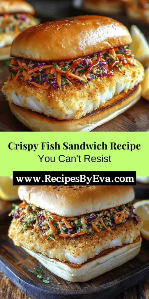 Discover the ultimate crispy fish sandwich with spicy slaw that's sure to tantalize your taste buds! This recipe showcases flaky fish coated in a golden, crunchy panko exterior, paired with a zesty, creamy slaw that adds a perfect kick. Ideal for a quick lunch or casual dinner, it's a delicious blend of textures and flavors. Follow the easy steps to create this mouthwatering dish at home and impress your family and friends with a culinary delight they'll love!