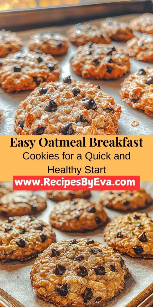 Start your day off with a wholesome twist on breakfast by trying these Easy Peasy Oatmeal Breakfast Cookies. Packed with nutritious ingredients like ripe bananas and rolled oats, these cookies are both delicious and easy to make. Ideal for busy mornings, they provide a perfect on-the-go snack while delivering energy and satisfaction. Customize them with your favorite mix-ins like nuts or chocolate chips for a fun, personalized treat that everyone will love!