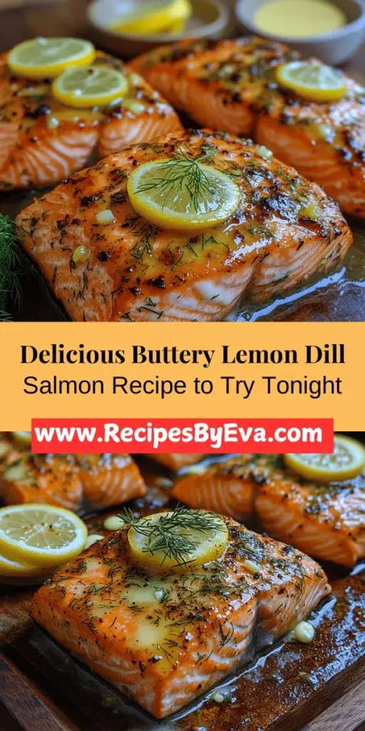 Discover the deliciousness of Buttery Lemon Dill Salmon, a perfect combination of simplicity and elegance. This recipe highlights fresh salmon paired with zesty lemon juice, fragrant dill, and creamy butter, creating a dish that is not only tasty but visually stunning. Rich in omega-3 fatty acids and essential nutrients, this dish is a wholesome choice for any meal. Ideal for weeknight dinners or special occasions, this salmon recipe will impress your family and friends. Enjoy the vibrant flavors and nutritious benefits of this delightful dish!