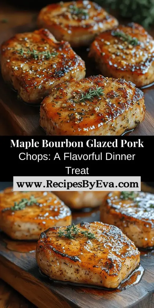 Discover the irresistible flavors of Maple Bourbon Glazed Pork Chops with this easy recipe! Combining the savory richness of pork with the sweet complexity of maple syrup and bourbon creates a mouthwatering dish that's perfect for any occasion. With a delicious glaze that caramelizes beautifully, these pork chops promise to impress family and friends alike. Enhance your meal with ideal side dishes like roasted vegetables or creamy mashed potatoes for a complete experience. Enjoy cooking and indulging in this delightful, flavorful masterpiece!