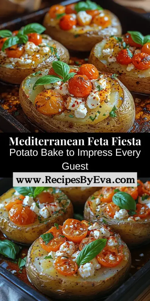 Elevate your dinner with our Feta Fiesta Potato Bake, a Mediterranean-inspired dish bursting with flavor! This recipe pairs fluffy russet potatoes with creamy feta cheese, sweet cherry tomatoes, and aromatic herbs for a delightful meal. Perfect for cozy nights or gatherings, this wholesome bake is as nutritious as it is delicious. Discover the joys of Mediterranean cooking and impress your loved ones with this easy-to-make, crowd-pleasing dish that delivers both comfort and taste!