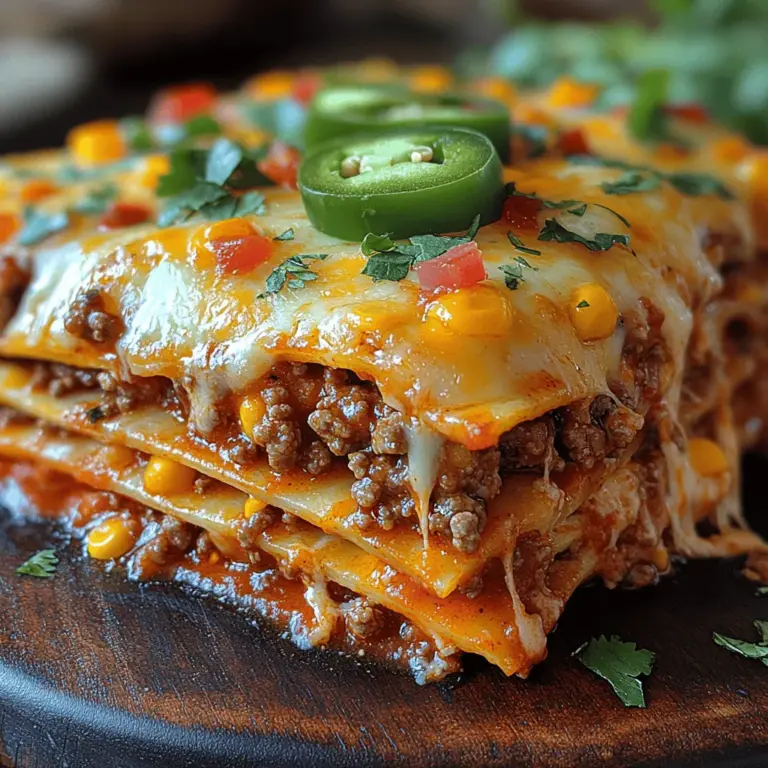 As with any great recipe, the key to a successful Mexican Lasagna Fiesta lies in its ingredients. Each component plays a crucial role in developing the rich flavors and textures that define this dish. Let’s take a closer look at the primary ingredients that contribute to the deliciousness of this culinary masterpiece.