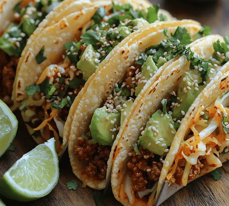 In the world of culinary delights, fusion dishes are a testament to creativity and cultural exchange. Spicy Korean Beef Tacos beautifully showcase this concept, merging the bold, savory flavors of Korean cuisine with the beloved street food tradition of Mexican tacos. As food enthusiasts continue to explore the boundaries of flavor and texture, this dish has risen in popularity, captivating taste buds and satisfying cravings for something both familiar and exotic.