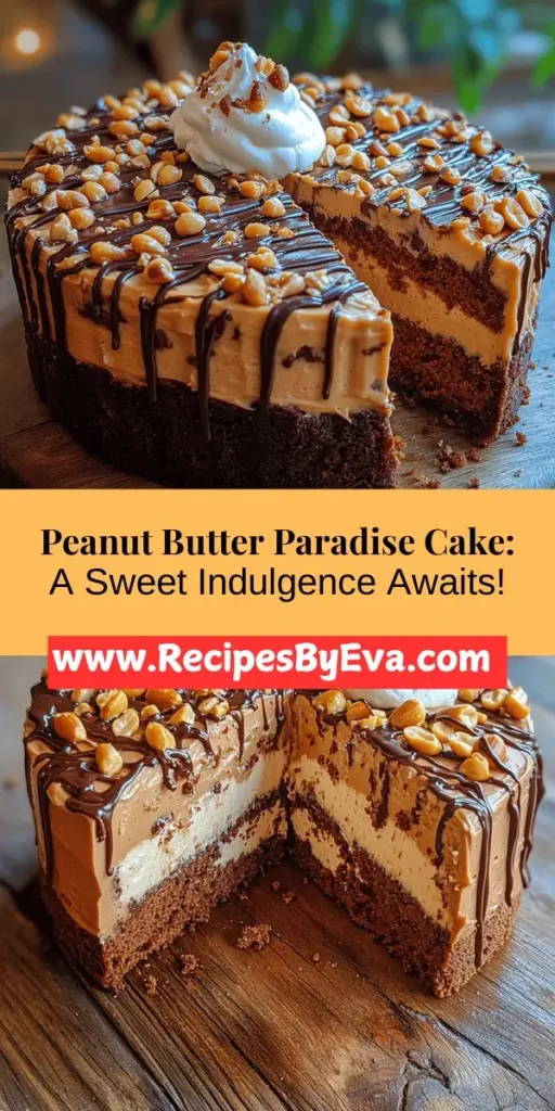 Dive into the delicious world of Peanut Butter Paradise Cake, where creamy peanut butter meets rich chocolate in a moist, fluffy dessert that everyone will love. Perfect for birthdays, family gatherings, or a well-deserved treat, this decadent cake is also a visual delight, adorned with luscious frosting and chocolate chips. Follow our step-by-step guide to master this indulgent recipe, and impress your loved ones with a slice of pure bliss.