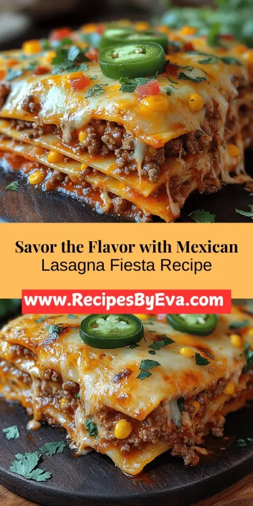 Discover the exciting twist on a beloved classic with Mexican Lasagna Fiesta! This recipe beautifully blends traditional layers of pasta with vibrant Mexican flavors for a hearty and colorful dish. Perfect for family gatherings or weeknight dinners, it features corn tortillas, seasoned meat, fresh vegetables, and gooey cheese for a satisfying meal. Easy to customize for any dietary preference, this delightful fusion will impress everyone at your table. Dive into the world of flavor and comfort today!
