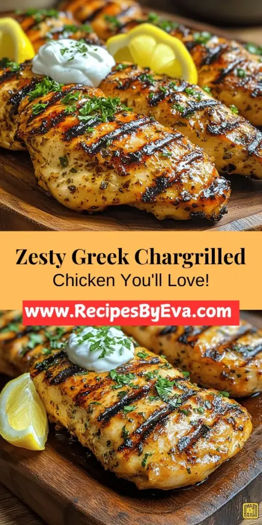 Discover the vibrant flavors of Greek cuisine with this Zesty Greek-Marinated Chargrilled Chicken recipe. Bursting with fresh ingredients like lemon, garlic, and aromatic herbs, this dish will transport your taste buds to the Mediterranean. Perfect for barbecues or meal prep, it’s easy to make and delivers juicy, tender chicken every time. Serve it with Greek yogurt and a fresh salad for a delightful and healthy meal you and your guests will savor.