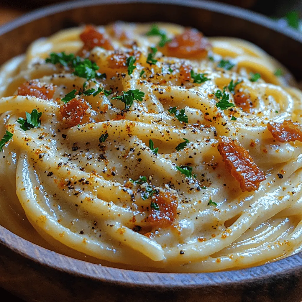 Creamy Bacon Spaghetti Carbonara is a dish that captures the essence of Italian cuisine, blending simplicity with rich flavors in every bite. This beloved classic has transcended its humble origins to become a favorite in kitchens around the globe. The combination of al dente spaghetti, savory bacon, and a creamy sauce made from eggs and cheese creates a satisfying meal that is both indulgent and comforting.
