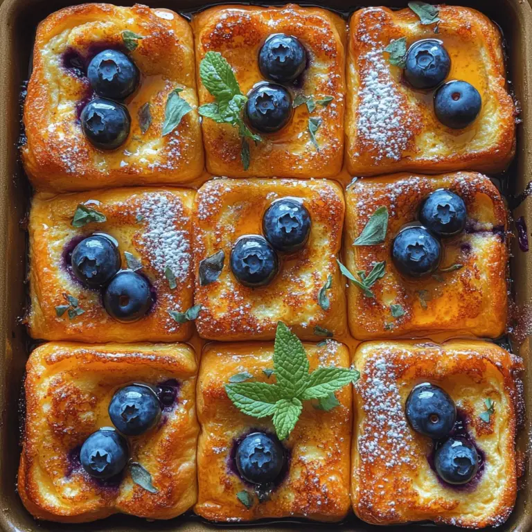 French toast bakes have emerged as a beloved staple for brunches and breakfast gatherings, transforming the classic French toast into a shareable, hearty dish perfect for feeding a crowd. This Blueberry Bliss Cream Cheese French Toast Bake takes the traditional concept to new heights, combining the sumptuous flavors of rich cream cheese, juicy blueberries, and buttery brioche bread. Each bite delivers a delightful contrast of textures and flavors, making it an irresistible choice for any breakfast table.