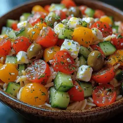 Greek cuisine is celebrated for its vibrant flavors, fresh ingredients, and an unparalleled ability to bring people together around the dining table. One dish that epitomizes these qualities is the Greek Orzo Salad. This refreshing salad has become a staple in summer gatherings, family barbecues, and picnics, thanks to its lightness and versatility. It’s not just a side dish; it can stand alone as a satisfying meal or serve as a beautiful complement to grilled meats and seafood.