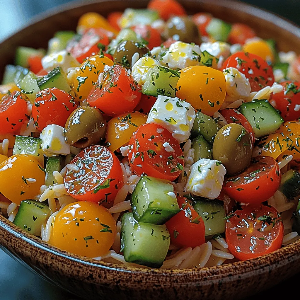 Greek cuisine is celebrated for its vibrant flavors, fresh ingredients, and an unparalleled ability to bring people together around the dining table. One dish that epitomizes these qualities is the Greek Orzo Salad. This refreshing salad has become a staple in summer gatherings, family barbecues, and picnics, thanks to its lightness and versatility. It’s not just a side dish; it can stand alone as a satisfying meal or serve as a beautiful complement to grilled meats and seafood.