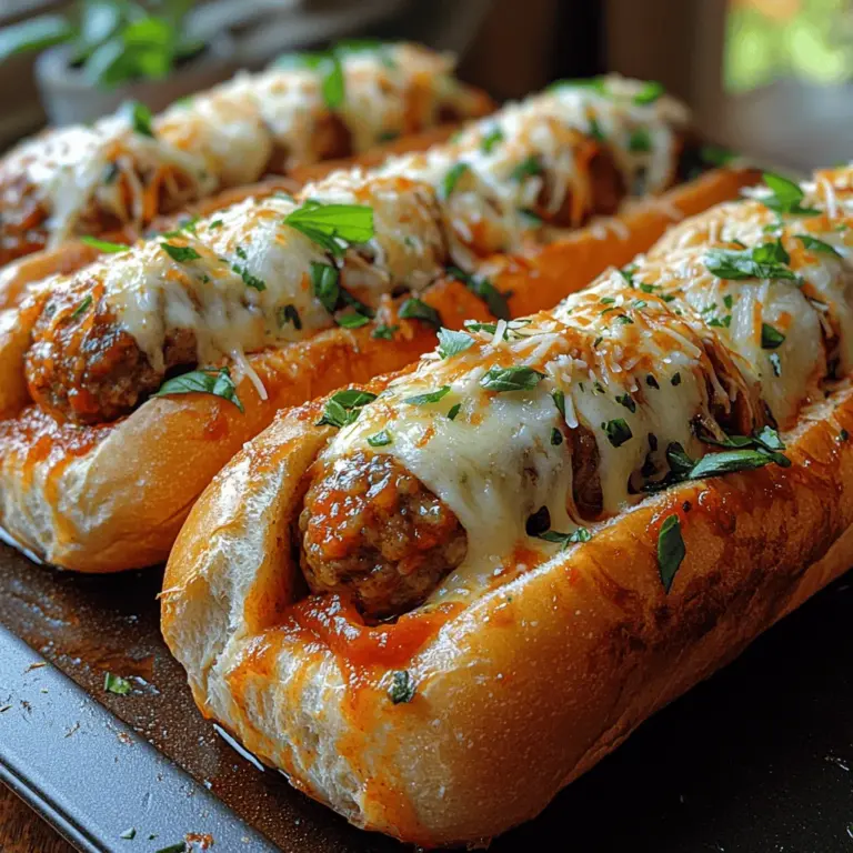 If you’re in search of a dish that epitomizes comfort food, look no further than Cheesy Stuffed Meatball Subs. This scrumptious creation combines hearty meatballs, gooey cheese, and a flavorful marinara sauce, all nestled within a soft sub roll. The appeal of this dish lies not only in its rich flavors but also in the delightful textures that come together in every bite. The meatballs provide a satisfying chew, while the melted cheese adds a creamy richness that elevates the entire experience.