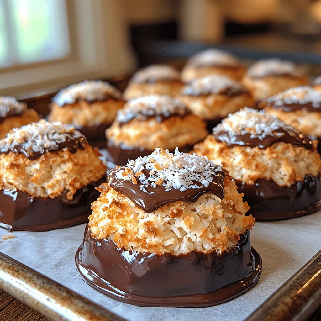 There’s something undeniably enchanting about tropical desserts that can whisk us away to sun-kissed beaches, swaying palm trees, and the soothing sound of waves crashing against the shore. One such indulgence that encapsulates this paradise is the Chocolate Dipped Coconut Macaroon. With their delightful combination of rich coconut flavor and a luscious chocolate coating, these treats are not only a feast for the palate but also a visual delight.