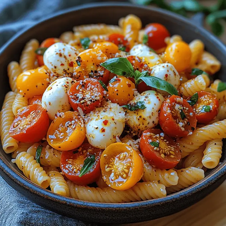 Caprese Pasta Salad is a refreshing and vibrant dish that beautifully merges the classic flavors of the traditional Caprese salad with the delightful texture of pasta. This innovative recipe captures the essence of summer dining, making it an ideal choice for various occasions, from casual picnics in the park to elegant potlucks and light dinners at home. With its colorful ingredients and refreshing taste, Caprese Pasta Salad not only pleases the palate but also adds a visual appeal that makes it perfect for gatherings.