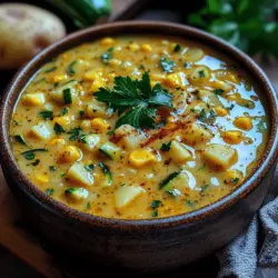 As the warm sun begins to shine and summer approaches full swing, there are few dishes that encapsulate the essence of the season quite like a hearty bowl of chowder. Our Sunny Creamy Corn and Zucchini Chowder is a vibrant, comforting dish that brings together the sweetness of fresh corn and the mild earthiness of zucchini, creating a delightful medley of flavors. This chowder not only celebrates seasonal ingredients but also serves as a versatile meal that can be tailored to fit various dietary preferences, ensuring that everyone can enjoy its creamy goodness.