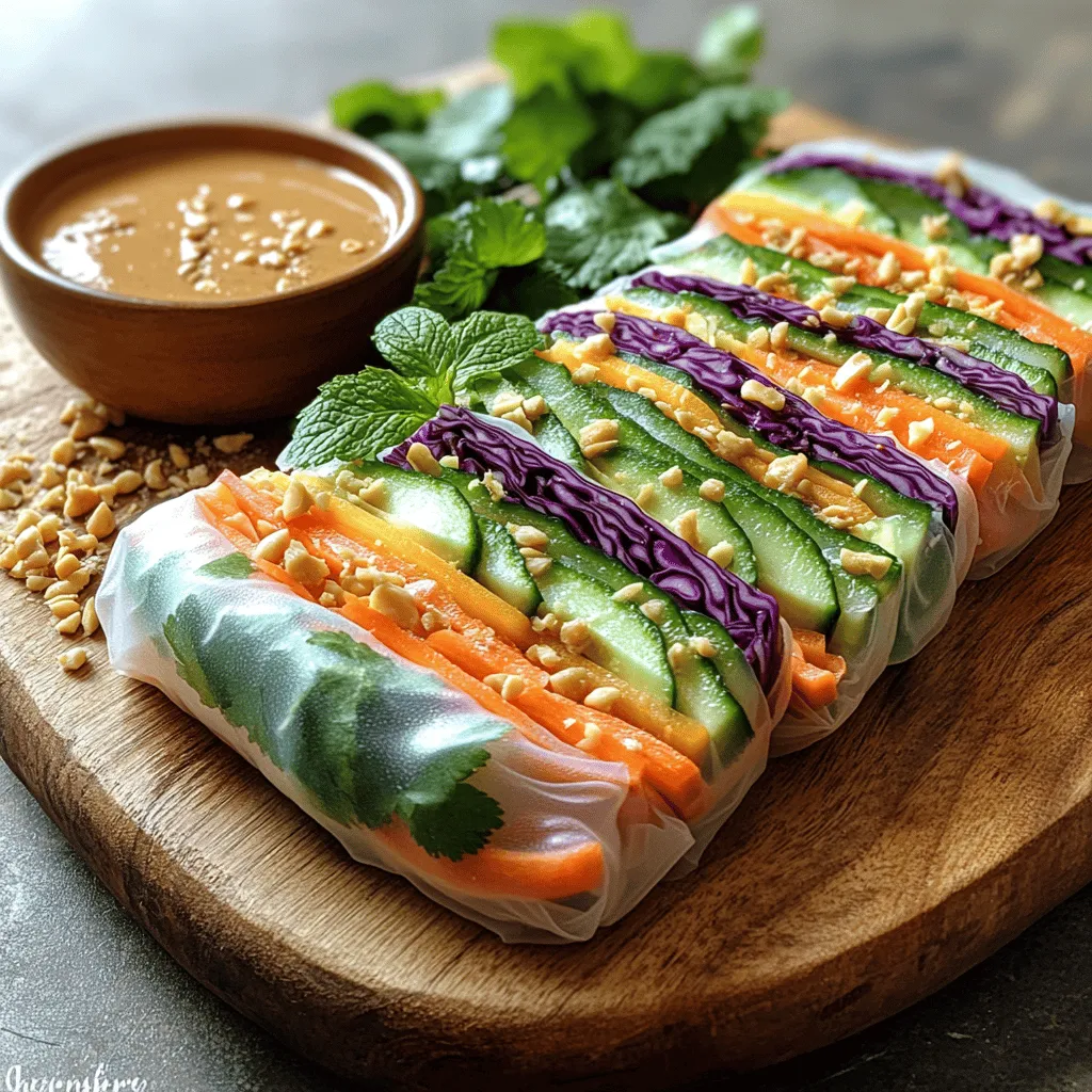 Honey is a traditional sweetener that adds a natural sweetness to the dipping sauce, enhancing the overall flavor profile of your Rainbow Veggie Spring Rolls. However, for those following a vegan diet, honey can easily be substituted with agave syrup. This plant-based sweetener has a similar viscosity and sweetness level, making it an excellent alternative. Additionally, maple syrup or date syrup can also be used for a unique flavor twist, ensuring that everyone can enjoy this dish regardless of dietary restrictions.