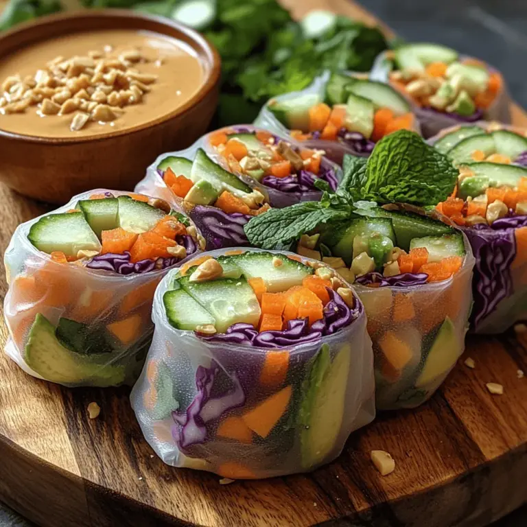 Honey is a traditional sweetener that adds a natural sweetness to the dipping sauce, enhancing the overall flavor profile of your Rainbow Veggie Spring Rolls. However, for those following a vegan diet, honey can easily be substituted with agave syrup. This plant-based sweetener has a similar viscosity and sweetness level, making it an excellent alternative. Additionally, maple syrup or date syrup can also be used for a unique flavor twist, ensuring that everyone can enjoy this dish regardless of dietary restrictions.