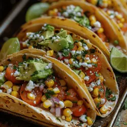 Tacos are more than just a meal; they are a culinary canvas that showcases creativity, flavor, and cultural diversity. Their versatility shines through as they can be filled with an endless array of ingredients, catering to various tastes and dietary preferences. Whether you’re preparing a festive gathering or looking for a quick weeknight dinner, tacos can adapt to any occasion. One standout recipe that perfectly embodies this spirit is the Sunny Sweet Corn & Tomato Taco Fiesta. Bursting with vibrant colors and fresh flavors, this dish is not only visually appealing but also a healthy choice that offers a delightful combination of textures and tastes.