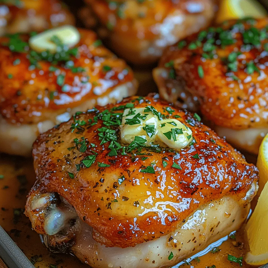 If you’re looking for a dish that combines rich flavors and a comforting aroma, look no further than succulent baked garlic butter chicken thighs. This dish has gained popularity among home cooks for its simplicity, bold taste, and the delightful juiciness that only chicken thighs can provide. Whether you’re preparing a weeknight dinner for your family or hosting a gathering with friends, this recipe is sure to impress. The blend of garlic and butter creates a luxurious sauce that not only enhances the chicken but can also be used to drizzle over side dishes, making it a versatile addition to your culinary repertoire.