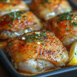 Succulent Baked Garlic Butter Chicken Thighs: A Flavorful Delight