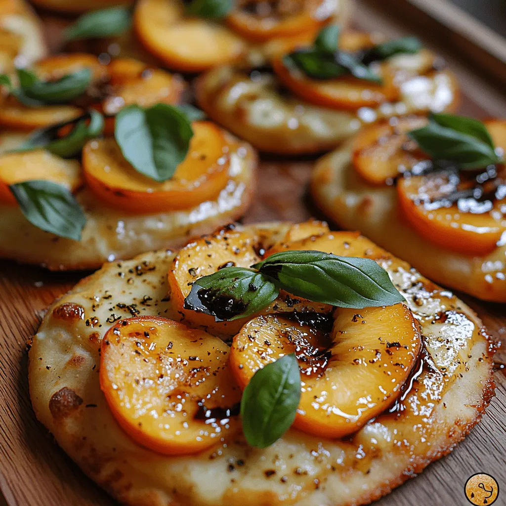 The Peach Mozzarella Flatbread Delight is a celebration of summer flavors, perfectly combining the sweet, juicy essence of ripe peaches with the creamy richness of fresh mozzarella. This dish offers a delightful contrast of textures, making it not only a visual feast but also a tantalizing treat for the palate. The beauty of this flatbread lies in its versatility; whether you're hosting a casual gathering with friends, enjoying a picnic in the park, or looking for a quick yet impressive weeknight dinner, this recipe fits the bill.