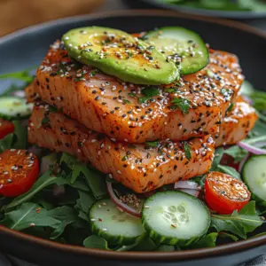 If you’re on the hunt for a delicious yet nutritious meal that can be prepared in a flash, look no further than the Sesame Delight Ahi Tuna Salad. This vibrant dish combines the fresh, buttery flavor of Ahi tuna with a colorful array of crisp vegetables, creating a feast for both the eyes and palate. The salad not only tantalizes your taste buds but also delivers a powerhouse of health benefits, making it an ideal choice for anyone looking to maintain a balanced diet.