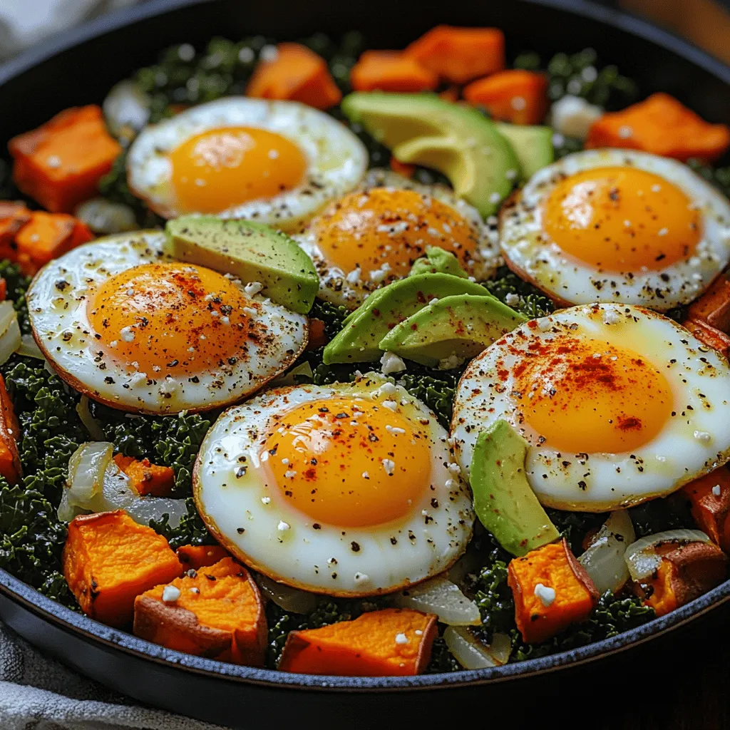 Sweet potatoes are a versatile and nutritious root vegetable that serves as the foundation of this breakfast skillet. They are not only delicious but also incredibly good for you, making them a great choice for breakfast or any meal of the day.