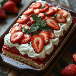 Icebox cakes have enjoyed a resurgence in popularity, captivating dessert lovers with their delightful simplicity and refreshing nature. These no-bake delights are not only easy to prepare but also serve as the perfect solution for warm weather gatherings, potlucks, or family celebrations. Among the many variations, the Strawberry Shortcake Icebox Cake stands out as a quintessential summer treat, combining the freshness of strawberries with the creamy richness of whipped cream and the delightful texture of ladyfinger cookies.