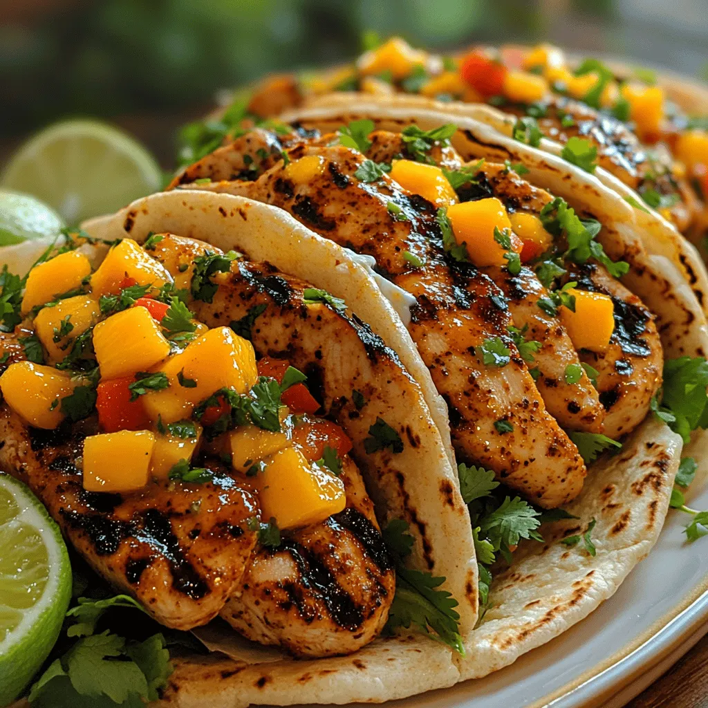 If you're on the hunt for a meal that bursts with flavor and freshness, look no further than Mango Tango Chicken Pitas. This dish is not just a feast for the taste buds but also a refreshing option perfect for warmer weather. The star of the show is the savory grilled chicken, marinated to perfection and beautifully complemented by a vibrant mango salsa that adds a tropical twist. Together, these elements create a delightful balance of flavors, making each bite an adventure.