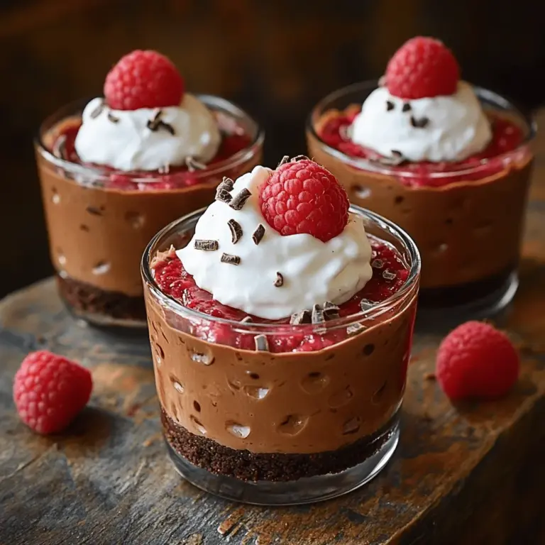 There’s something undeniably enchanting about no-bake desserts. They offer a delightful escape from the confines of traditional baking, freeing you from the oven while still allowing for impressive, gourmet-level treats. Among the myriad of no-bake options, the "Marry Me No-Bake Raspberry Chocolate Mousse Cups" stand out, not only for their luscious taste but also for the romantic allure they embody. Imagine a rich, velvety chocolate mousse, perfectly complemented by tart, fresh raspberries, all elegantly presented in individual cups. This dessert is a perfect way to express love and affection, making it an ideal choice for anniversaries, Valentine's Day, or even a sweet surprise for someone special.