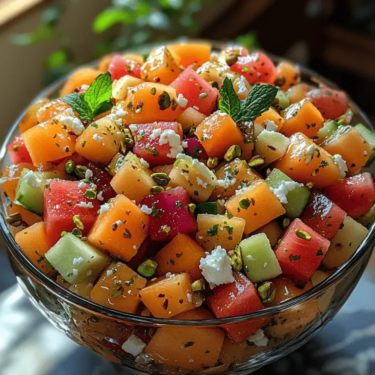 Before we dive into the preparation steps, let’s explore the key components that make the Melon Magic Salad a standout dish. Each ingredient plays a crucial role in contributing to its unique flavor profile, texture, and nutritional benefits.