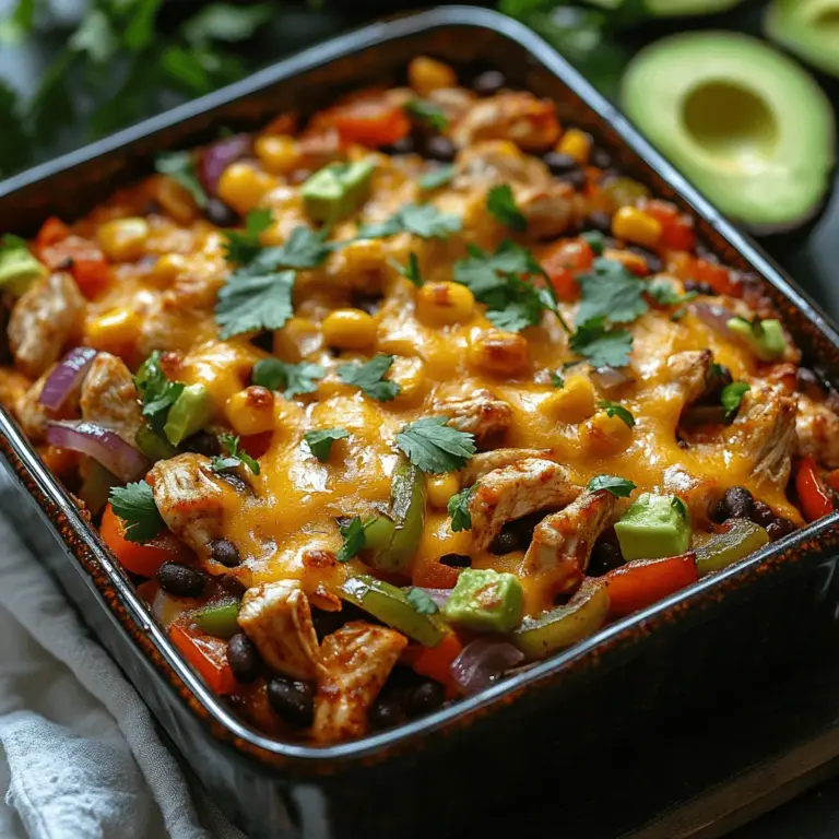 An in-depth look at the key components of the Sizzling Chicken Fajita Casserole reveals the thoughtfulness behind each ingredient choice. Each one plays a vital role in creating not only a delicious meal but also a nutritious one.