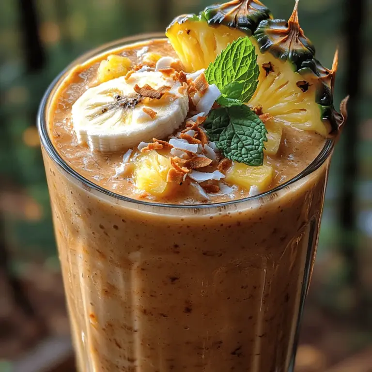 Imagine sipping on a refreshing drink that transports you straight to a sun-soaked beach, where the gentle sound of waves lapping at the shore accompanies the sweet aroma of tropical fruits. The Tropical Breeze Frozen Pineapple Coconut Smoothie is just that—a delightful blend of flavors that encapsulates the essence of paradise in a glass. This smoothie not only satisfies your cravings for something sweet and refreshing but also offers a myriad of health benefits, making it the perfect addition to your morning routine or an afternoon pick-me-up.