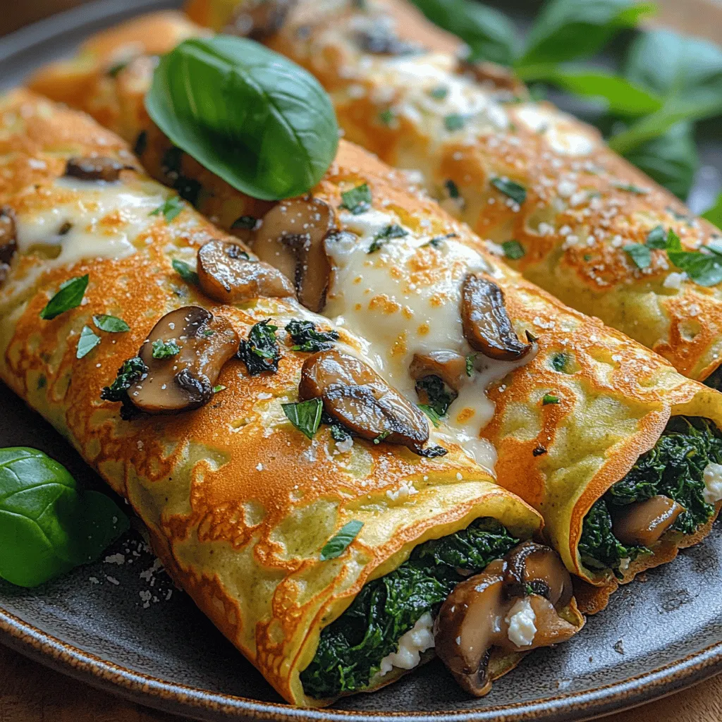 If you’re looking to impress your guests or simply treat yourself to a delightful meal, Spinach & Mushroom Delight Crepes are an irresistible choice. This dish beautifully marries the earthy flavors of sautéed mushrooms with the fresh, vibrant taste of spinach, all wrapped in a delicate, thin crepe. Not only are these crepes visually appealing, but they also pack a nutritional punch, making them a perfect option for a light lunch, brunch, or even a cozy dinner.