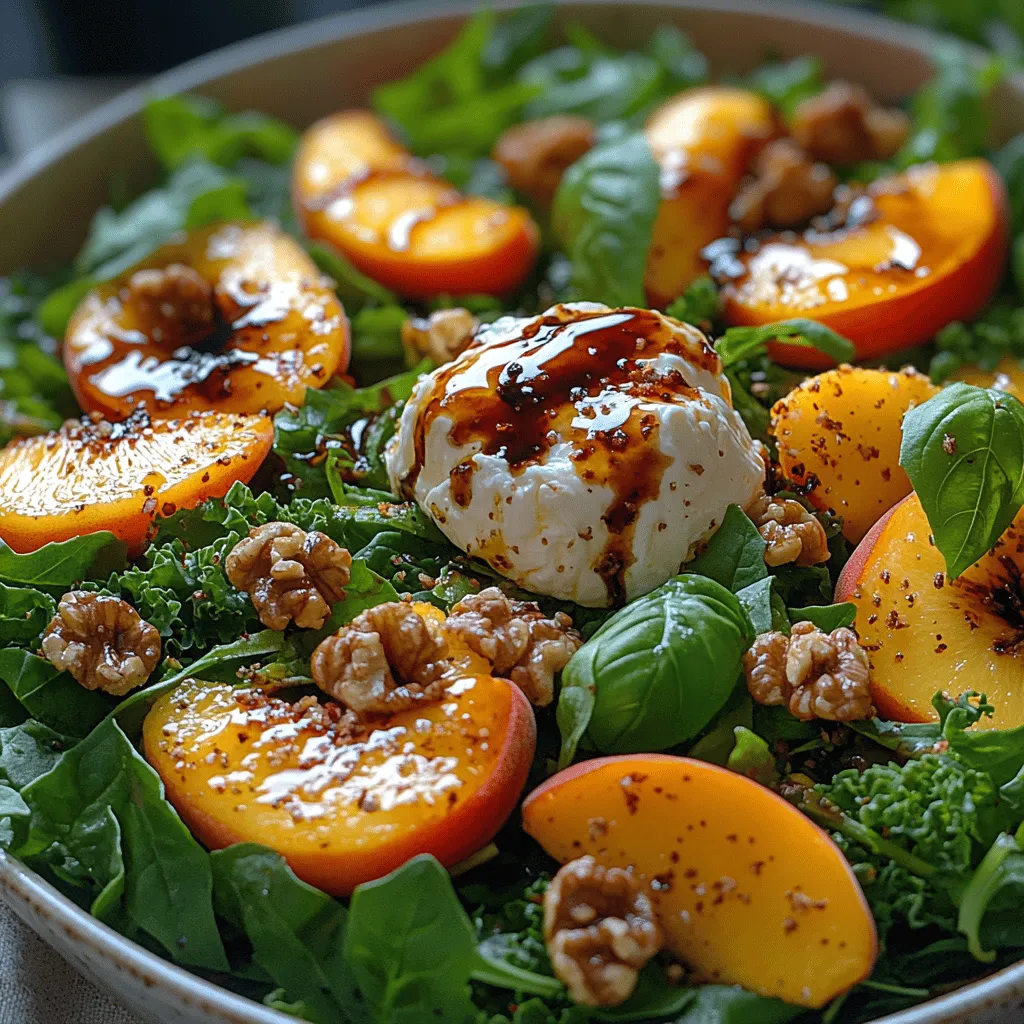 As the sun shines brighter and the days grow longer, there's nothing quite like a seasonal salad to celebrate the flavors of summer. The importance of using fresh, high-quality ingredients cannot be overstated, as they not only enhance the taste but also elevate the overall experience of the dish. One such exquisite creation is the Peach Burrata Bliss salad, which brilliantly showcases the lusciousness of ripe peaches paired with the creamy goodness of burrata cheese.