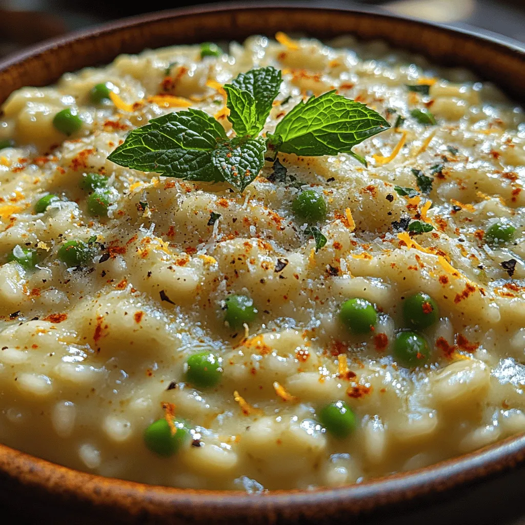 Risotto, the velvety and comforting staple of Italian cuisine, has captured the hearts and palates of food lovers around the world. This creamy dish, characterized by its rich texture and adaptability, offers endless possibilities for flavor combinations. In this article, we will explore a delightful variation of this classic dish: Creamy Spring Pea Risotto. This recipe is a vibrant celebration of spring flavors, bringing together the sweetness of fresh peas, the creaminess of Arborio rice, and a hint of brightness from citrus and herbs.
