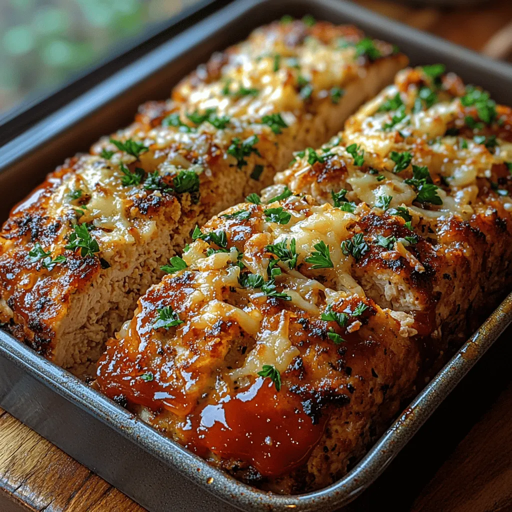 Meatloaf is a quintessential comfort food that has graced dinner tables for generations, embodying the essence of home-cooked meals. Its versatility allows for endless variations, accommodating various tastes and dietary preferences. While traditional meatloaf is often made with ground beef or pork, this innovative recipe reinvents the classic by using ground chicken, creating a lighter yet equally satisfying option. The addition of aromatic garlic and rich Parmesan cheese elevates this dish in both flavor and texture, resulting in a melt-in-your-mouth experience that is sure to impress.