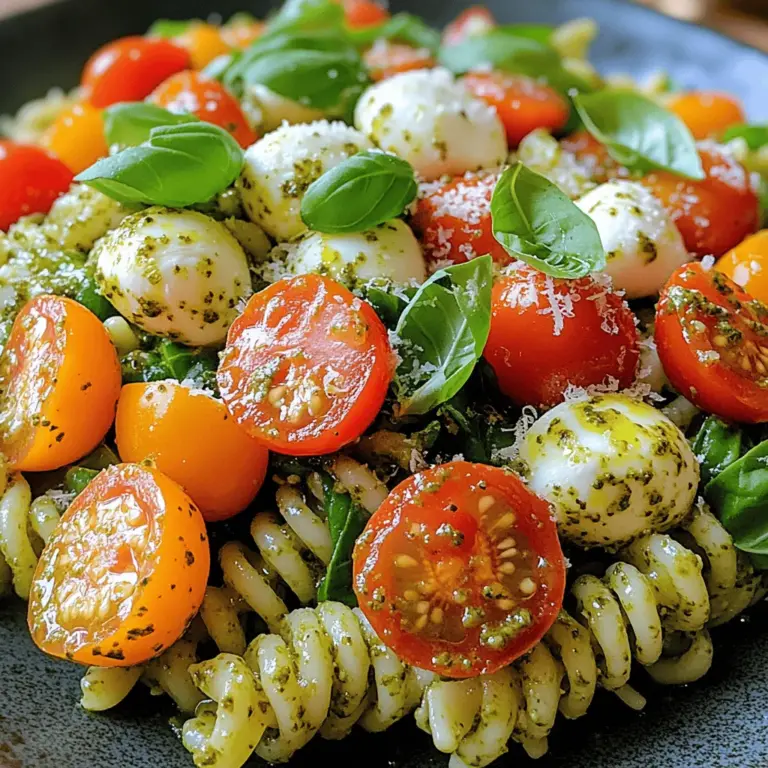 Pasta salads have become a staple in both casual and formal dining, and for good reason. They are not only a canvas for creativity but also a nourishing option that can be prepared with minimal effort. One standout among pasta salads is the Pesto Paradise Caprese Pasta Salad. This dish combines the classic flavors of a Caprese salad with the heartiness of pasta and the vibrant taste of homemade pesto. It’s a refreshing and satisfying meal that is ideal for summer picnics, BBQs, or as a quick weeknight dinner.