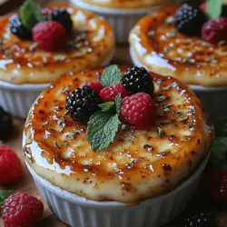 Crème brûlée, often lauded as the epitome of French dessert mastery, has enchanted dessert lovers across the globe with its perfect marriage of simplicity and sophistication. This classic dish features a rich and creamy custard base, made luscious by the natural flavors of vanilla bean, topped with a contrasting layer of brittle caramelized sugar. The moment a spoon breaks through the glossy, burnt sugar crust to reveal the velvety custard beneath is nothing short of magical.