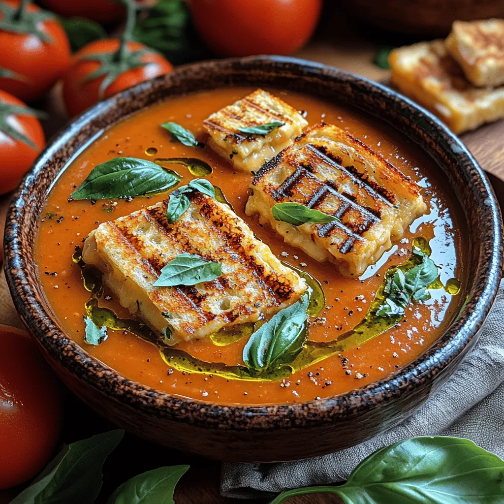 There’s something undeniably comforting about a bowl of roasted tomato basil soup, especially when it’s paired with the classic, nostalgic crunch of grilled cheese. This delightful combination has warmed hearts and filled bellies for generations, often evoking memories of childhood meals shared on rainy days or chilly evenings. The vibrant flavors of ripe tomatoes, combined with the aromatic essence of fresh basil, create a rich, satisfying dish that is perfect for any season.
