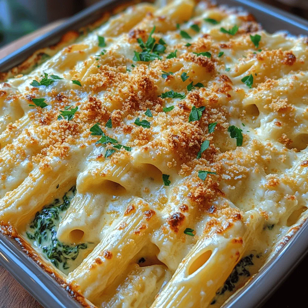 If you're searching for a dish that brings together creamy, cheesy goodness with a comforting flair, look no further than the Creamy Spinach Artichoke Pasta Bake. This satisfying recipe combines the rich flavors of spinach and artichoke hearts with tender pasta, creating a dish that warms the heart and delights the taste buds. Whether you're hosting a family dinner, preparing for a potluck, or simply craving a comforting meal, this pasta bake is the ideal choice. Its versatility makes it suitable for various occasions, and it's sure to impress both guests and family members alike.