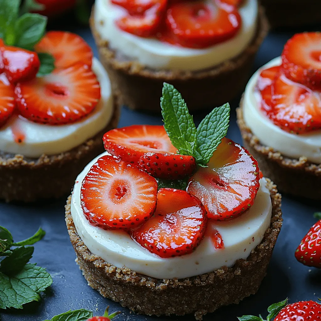 In the world of desserts, few things can rival the freshness and vibrancy of a strawberry cheesecake. With its luscious, creamy texture and the bright, sweet-tart flavor of strawberries, this classic treat has earned a beloved spot in the hearts of dessert enthusiasts everywhere. However, the process of baking can often be a daunting task, especially during the warm summer months when the last thing you want to do is turn on the oven. Enter the <strong>Dreamy No-Bake Strawberry Cheesecake Cups</strong>—a delightful twist on the traditional recipe that allows you to indulge without the hassle of baking.” /></p>
</p>
<h3>Folding Techniques to Maintain Airiness in the Mixture</h3>
</p>
<p>Achieving a light and fluffy texture in your cheesecake filling is essential for a successful no-bake strawberry cheesecake. The key to maintaining that airy quality lies in the folding technique used when combining the whipped cream with the cream cheese mixture.</p>
</p>
<p>1. <strong>Use a Rubber Spatula</strong>: Start by using a rubber spatula, which allows for gentle folding without deflating the whipped cream. Avoid using a whisk or electric mixer at this stage, as they can introduce too much air and break down the cream.</p>
</p>
<p>2. <strong>Folding Method</strong>: Begin by adding a small amount of whipped cream to the cream cheese mixture. Gently stir this in to lighten the cream cheese. Once combined, add the remaining whipped cream in three additions. For each addition, use an “up and over” motion: dip the spatula into the mixture, lift it over, and fold it back down into the center. Rotate the bowl as you fold to ensure thorough mixing while preserving airiness.</p>
</p>
<p>3. <strong>Check Consistency</strong>: The final mixture should be smooth and creamy but still fluffy. Avoid over-mixing, as it can cause the filling to become dense.</p>
</p>
<h3>Layering the Components: The Assembly</h3>
</p>
<p>Once your cheesecake filling is ready, it’s time to assemble your dreamy no-bake strawberry cheesecake cups. Layering is an art that enhances both the visual appeal and flavor distribution of the dessert.</p>
</p>
<h4>Methods for Spooning or Piping the Filling</h4>
</p>
<p>You can either spoon or pipe the cheesecake filling into your serving cups, depending on your desired presentation style.</p>
</p>
<p>– <strong>Spoon Method</strong>: For a casual approach, simply use a spoon to scoop the filling into each cup. Start by adding a couple of tablespoons of filling at the bottom, then use the back of the spoon to smooth it out evenly before adding the next layer.</p>
</p>
<p>– <strong>Piping Method</strong>: For a more refined look, use a piping bag fitted with a large star tip. Fill the bag with your cheesecake mixture and pipe it into the cups, swirling the tip as you go to create decorative peaks. This method not only looks professional but also makes serving easier.</p>
</p>
<h4>Strategies for Evenly Distributing Strawberries on Top</h4>
</p>
<p>For the final touch, it’s essential to evenly distribute your strawberry topping for both aesthetics and taste.</p>
</p>
<p>– <strong>Fresh Strawberries</strong>: Slice strawberries into even quarters or halves, depending on their size. Begin by placing a layer of strawberries after the first layer of cheesecake filling. You can either scatter them evenly over the surface or arrange them in a circular pattern for a more organized look.</p>
</p>
<p>– <strong>Strawberry Sauce</strong>: If you prefer a sauce, drizzle it generously over the top after layering the cheesecake. Use a spoon to create a marbled effect by lightly swirling it into the cheesecake filling.</p>
</p>
<h3>Chilling the Cups: Setting the Cheesecake</h3>
</p>
<p>The chilling process is crucial for setting the cheesecake cups, allowing the flavors to meld and the texture to firm up.</p>
</p>
<h4>Understanding the Chilling Process for Optimal Texture</h4>
</p>
<p>Chilling not only helps the filling set but also enhances the overall flavor. The cooling time allows the ingredients to blend seamlessly, creating a harmonious taste.</p>
</p>
<p>1. <strong>Covering the Cups</strong>: Once assembled, cover each cup with plastic wrap or a lid to prevent moisture loss and odors from the fridge.</p>
</p>
<p>2. <strong>Temperature Control</strong>: Ensure your refrigerator is set at the right temperature, ideally below 40°F (4°C), to facilitate proper chilling.</p>
</p>
<h4>Recommended Chilling Time for the Best Results</h4>
</p>
<p>For optimal results, allow your cheesecake cups to chill for at least 4 hours, though overnight is recommended. This extended time will help the filling firm up completely and improve the texture, making it easier to enjoy each layer without collapsing.</p>
</p>
<h3>Presentation and Serving Suggestions: The Perfect Finish</h3>
</p>
<p>Presentation is key to making any dessert enticing, and your no-bake strawberry cheesecake cups are no exception. The right finishing touches can elevate your dessert from simple to spectacular.</p>
</p>
<h4>Garnishing Ideas: Enhancing Visual Appeal</h4>
</p>
<p>– <strong>Extra Strawberries and Mint Leaves</strong>: Top each cup with a fresh strawberry or two, and add a sprig of mint for a pop of color. This not only enhances the visual appeal but also adds a refreshing aroma.</p>
</p>
<p>– <strong>Creative Serving Suggestions for Different Occasions</strong>: Consider using decorative cups or jars for serving, such as mason jars for a rustic feel or elegant dessert cups for formal gatherings. You can also create a layered dessert parfait by alternating layers of cheesecake and crushed graham crackers in a larger trifle dish.</p>
</p>
<h4>Serving Tips: Making the Most of Your Dessert</h4>
</p>
<p>– <strong>Ideal Serving Temperature and Portion Sizes</strong>: Serve the cheesecake cups cold directly from the fridge. Each portion should be about 1/2 cup, which is perfect for a light dessert that won’t leave your guests feeling heavy.</p>
</p>
<p>– <strong>Pairing Ideas with Beverages for a Complete Experience</strong>: Complement your cheesecake cups with a cup of refreshing herbal tea or a glass of bubbly sparkling water. For an adult gathering, consider pairing them with a light dessert wine or a fruity cocktail.</p>
</p>
<h3>The Benefits of No-Bake Desserts: Why This Recipe is a Winner</h3>
</p>
<p>No-bake desserts hold a special place in the culinary world, and this recipe exemplifies the benefits of this approach.</p>
</p>
<h4>Time-Saving: A Quick and Easy Option</h4>
</p>
<p>One of the main advantages of no-bake desserts is their convenience.</p>
</p>
<p>– <strong>Preparing in Just 20 Minutes Plus Chilling Time</strong>: With a preparation time of only 20 minutes, you can have these delicious cheesecake cups ready to chill while you tackle other party preparations or simply relax.</p>
</p>
<p>– <strong>Perfect for Last-Minute Gatherings or Busy Weeknights</strong>: Whether you’re hosting an impromptu dinner or looking for a quick weekday treat, this recipe is ideal for those who want something special without the hassle of baking.</p>
</p>
<h4>Versatility: Customization Options</h4>
</p>
<p>No-bake desserts are incredibly versatile, allowing for numerous variations to suit personal tastes.</p>
</p>
<p>– <strong>Substitutions for Different Flavor Profiles</strong>: Feel free to experiment with different fruits, such as blueberries or raspberries, or even swap out the strawberry for a tropical flavor like mango or passion fruit. You can also try different flavored extracts to elevate the cheesecake filling.</p>
</p>
<p>– <strong>Adjusting Sweetness Levels for Personal Preferences</strong>: If you prefer a less sweet dessert, adjust the sugar in the cream cheese mixture or use a sugar substitute that suits your dietary needs.</p>
</p>
<h4>Healthier Alternatives: Making It Your Own</h4>
</p>
<p>This recipe can easily be adapted to meet various dietary preferences while still being delicious.</p>
</p>
<p>– <strong>Suggestions for Using Healthier Ingredients</strong>: Opt for low-fat cream cheese or Greek yogurt to reduce the fat content, or use whole grain graham crackers for the crust to increase fiber.</p>
</p>
<p>– <strong>Adapting the Recipe for Dietary Restrictions</strong>: For gluten-free options, substitute the graham cracker crust with crushed gluten-free cookies or a nut-based crust. You can also find dairy-free cream cheese alternatives for a vegan version of this cheesecake.</p>
</p>
<h3>Conclusion: Savoring the Sweetness of No-Bake Strawberry Cheesecake Cups</h3>
</p>
<p>The Dreamy No-Bake Strawberry Cheesecake Cups are not only a treat for the taste buds but also a celebration of simplicity and creativity in dessert making. With their rich flavors and stunning presentation, these cups are sure to impress anyone at your table. Whether enjoyed on a sunny afternoon or as a delightful conclusion to a special dinner, they offer a taste of summer that can be relished year-round.</p>
</p>
<p>Embrace the joy of no-bake desserts and savor every spoonful of this luscious creation, knowing that it was crafted with love and care. By following this easy-to-make recipe, you can bring smiles to the faces of friends and family, proving that deliciousness can be simple and delightful at the same time. Enjoy the sweetness of life one cheesecake cup at a time!</p>
</div>