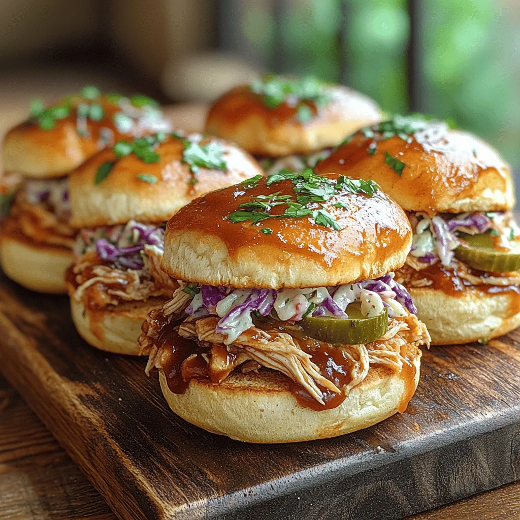 Smoky Sweet BBQ Pulled Chicken Sliders are the quintessential comfort food that brings warmth and joy to any occasion. Whether you’re hosting a lively gathering, cheering on your favorite team during game day, or enjoying a cozy family dinner, these sliders are sure to impress. At the heart of this dish lies tender, slow-cooked chicken infused with a robust smoky BBQ sauce, complemented by a refreshing coleslaw that adds a delightful crunch.
