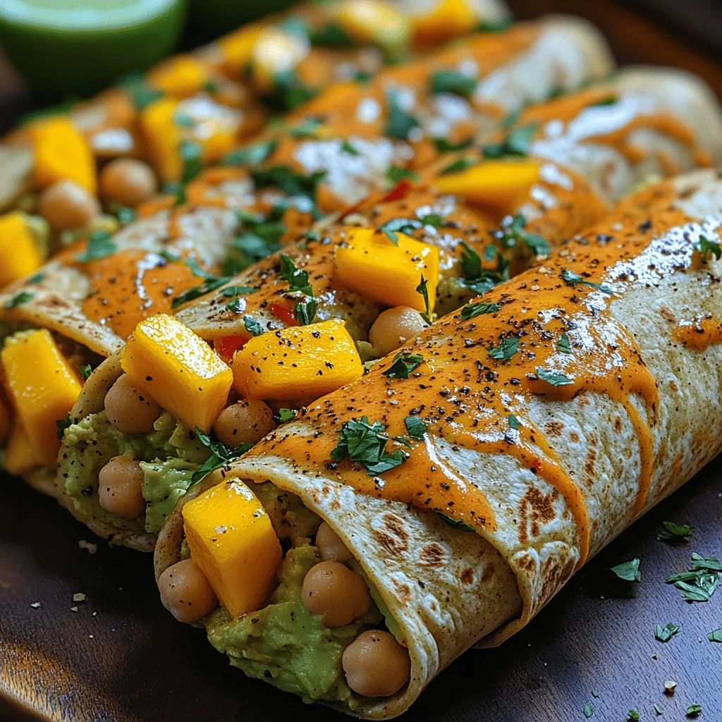 Tropical Delight Avocado Mango Chickpea Wraps are a vibrant and nutritious option for anyone looking to enjoy a refreshing meal that bursts with flavor. This recipe combines the creaminess of ripe avocado, the sweetness of mango, and the heartiness of chickpeas, all wrapped in a wholesome tortilla. As the days get warmer and we crave lighter meals, these wraps stand out as an excellent choice for lunch, dinner, or a quick snack. Not only are they easy to make, but they are also packed with essential nutrients that can help fuel your day.