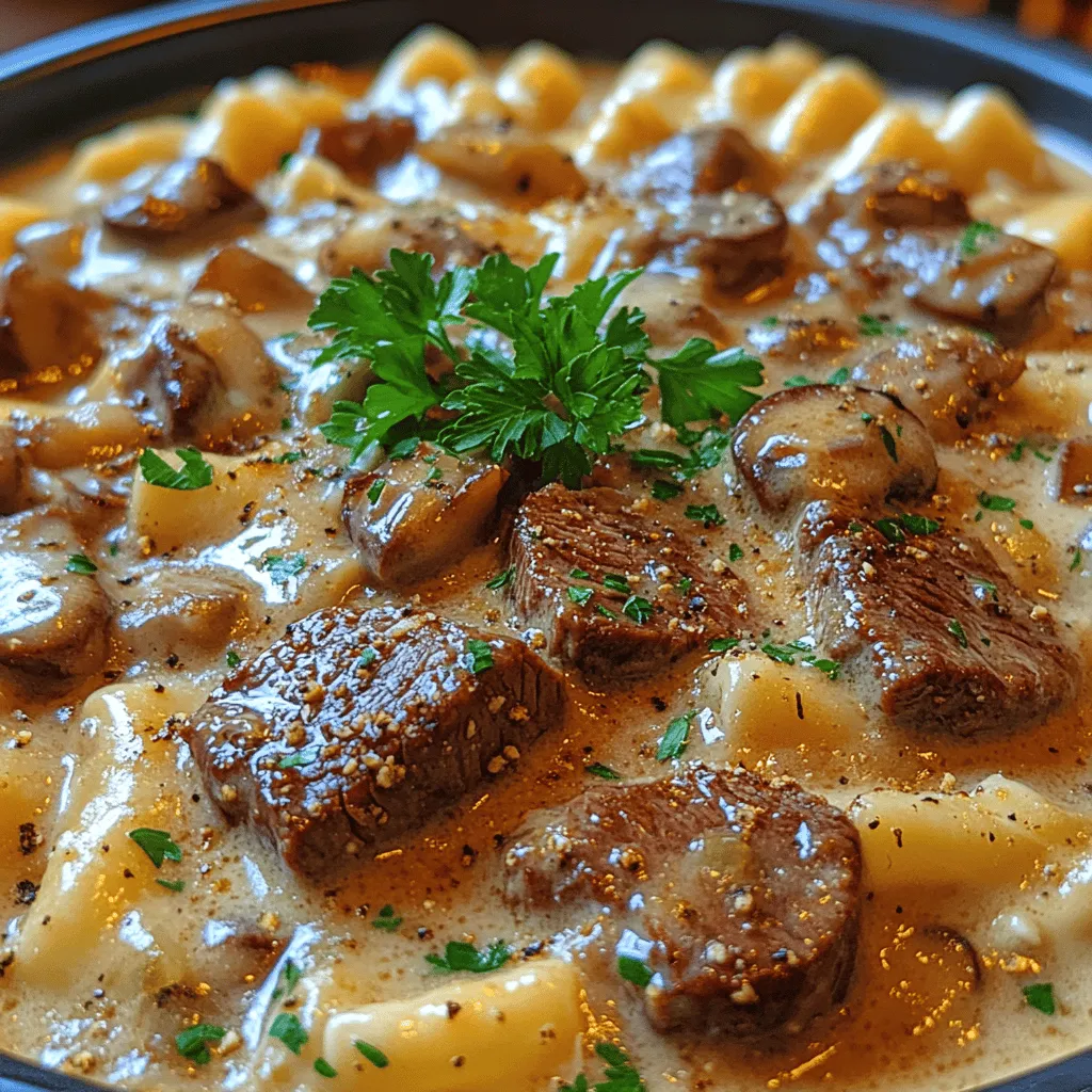 Beef Stroganoff is a beloved dish that has earned its place in the pantheon of comfort food cuisine. Originating from Russia in the 19th century, this dish has evolved over the years to become a staple across many cultures, particularly in Western kitchens. Traditionally, Beef Stroganoff consists of tender strips of beef cooked in a rich and creamy sauce, often served over a bed of noodles or rice. Its warm, hearty flavors and luxurious texture make it a go-to dish for family dinners, special occasions, or whenever you crave a satisfying meal.