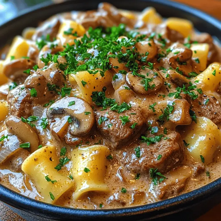 Beef Stroganoff is a beloved dish that has earned its place in the pantheon of comfort food cuisine. Originating from Russia in the 19th century, this dish has evolved over the years to become a staple across many cultures, particularly in Western kitchens. Traditionally, Beef Stroganoff consists of tender strips of beef cooked in a rich and creamy sauce, often served over a bed of noodles or rice. Its warm, hearty flavors and luxurious texture make it a go-to dish for family dinners, special occasions, or whenever you crave a satisfying meal.
