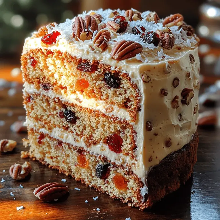 Experience the rich culinary tradition of the South with our Southern Lane Cake Delight, a classic dessert that embodies warmth and celebration. This decadent cake, layered with a delightful combination of dried fruits and nuts, is the epitome of Southern hospitality and makes for a perfect centerpiece at gatherings and special occasions. With its origins steeped in Southern history, this recipe not only tantalizes the taste buds but also tells a story of family and fellowship.