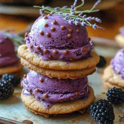 As the temperature rises and summer approaches, the craving for refreshing desserts grows stronger. One delightful way to cool off is with a sweet indulgence that combines the best of both worlds: Blackberry Lavender Ice Cream Sandwiches. These treats marry the sweet-tartness of ripe blackberries with the aromatic floral notes of culinary lavender, resulting in a unique dessert experience. Homemade ice cream sandwiches not only evoke nostalgia but also allow for creativity in the kitchen, making them the perfect project for warm days and gatherings with family and friends.