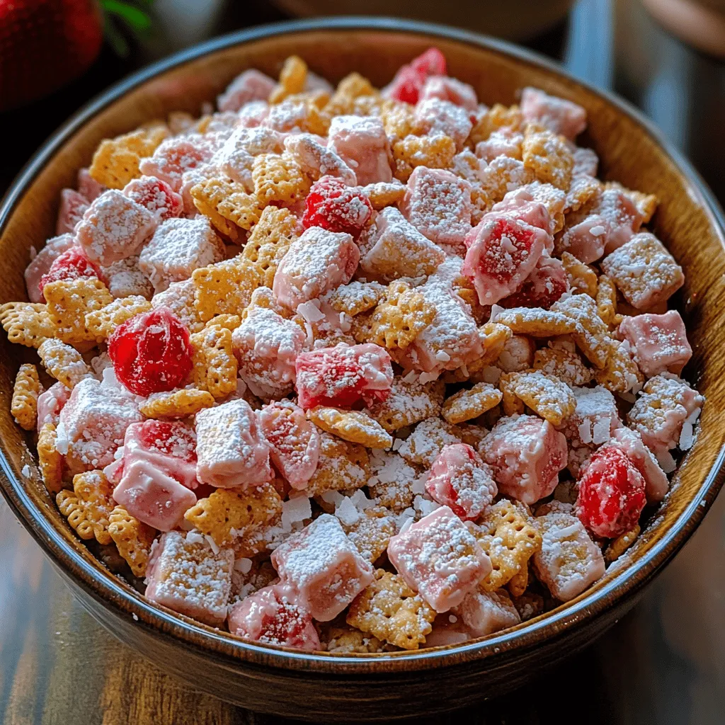 If you're on the hunt for a deliciously sweet and crunchy snack, look no further than Fluffy Strawberry Shortcake Puppy Chow. This delightful treat combines the nostalgic charm of classic puppy chow with the fresh, fruity flavors of strawberries and the creamy richness of white chocolate. Whether you're hosting a summer gathering, celebrating a birthday, or simply looking for a fun snack to satisfy your sweet tooth, this recipe is sure to impress.