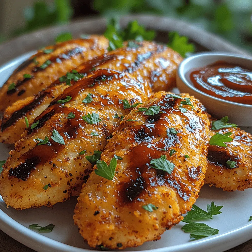 Chicken tenders are a beloved favorite in many households, offering a perfect balance of crunch and tenderness that appeals to both kids and adults alike. Their versatility allows them to be served as a quick weeknight dinner, a party appetizer, or a satisfying snack. Traditional chicken tenders typically feature a simple breading and frying method, but our zesty BBQ chicken tenders introduce a vibrant twist that takes this classic dish to a whole new level. The combination of juicy chicken, a crispy exterior, and a flavorful BBQ glaze makes these tenders a standout option for anyone looking to elevate their dining experience.